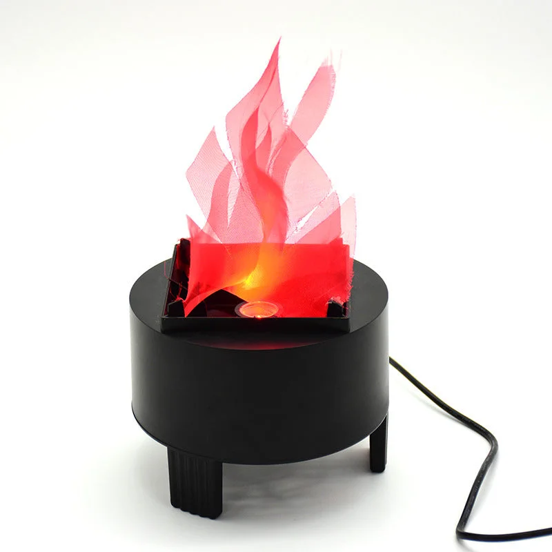 Halloween Artificial Simulation Burning Fake Flame Lamp US Plug