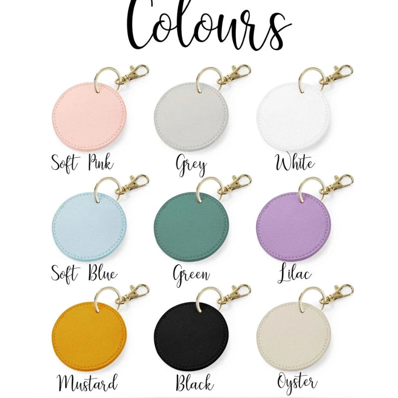 Elegant Minimalist Solid Color Pu Leather Unisex Keychain