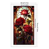 Window Flower Style-Full Embroidery 3 Strands 11CT Stamped Cross Stitch-40*70CM-Large Size