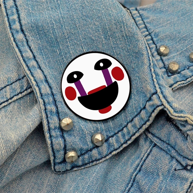 Casual Cute Modern Style Cartoon Face Alloy Printing Unisex Brooches