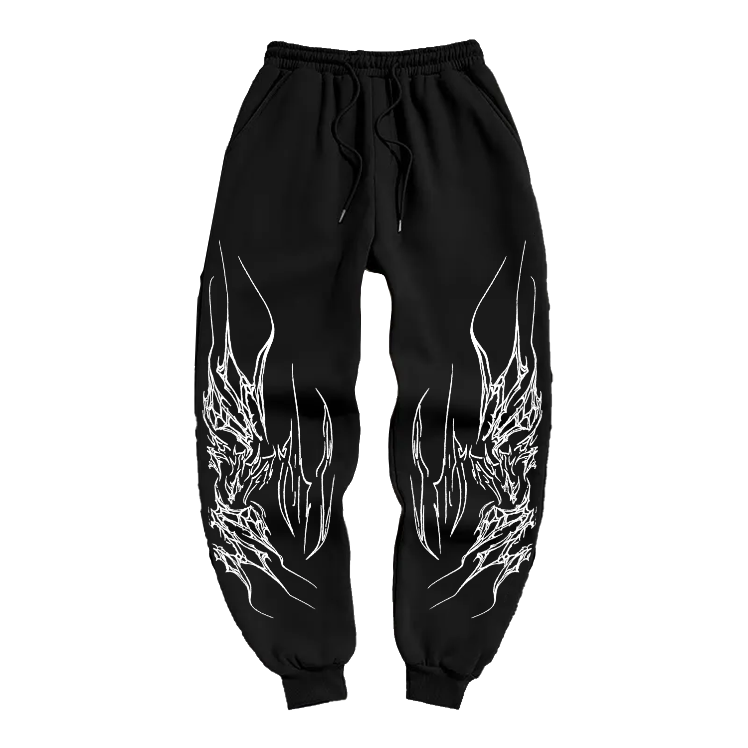 Gothic Wing & Thorn Print – Jogger