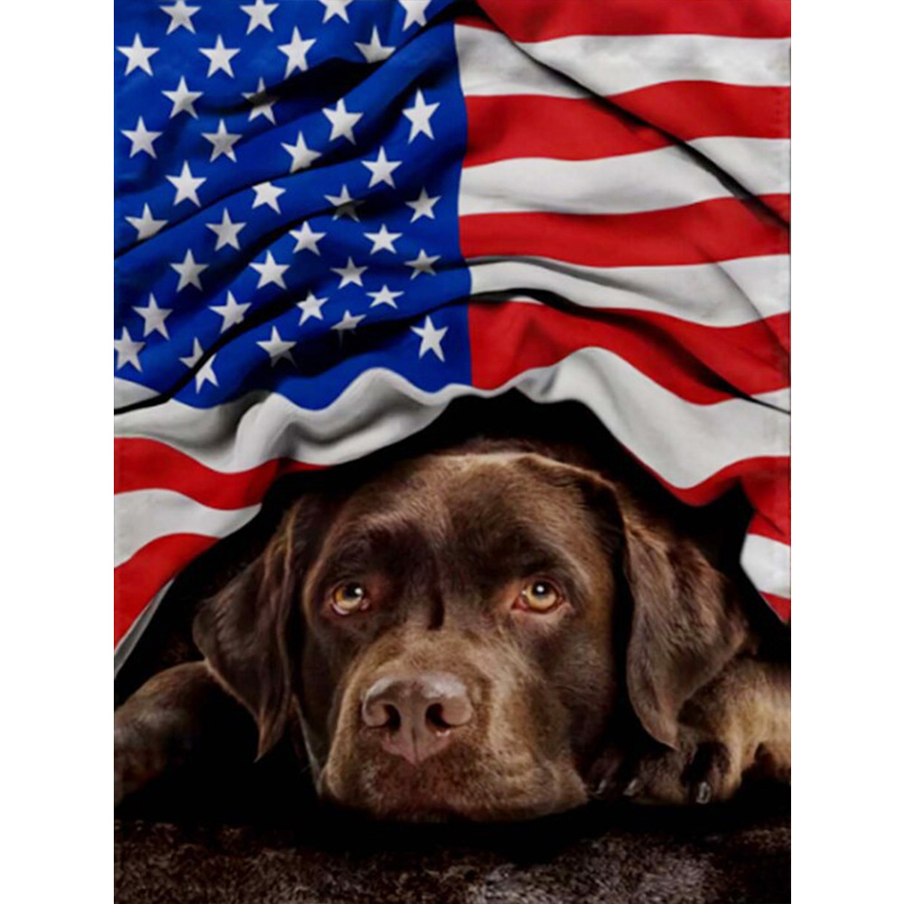 

Dog Banner - Round Drill Diamond Painting - 30*40CM, 501 Original