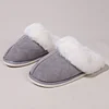 Women's Plush Warm Thick-soled Non-slip Thickened Cotton Slippers Loafers by Inlyline