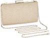 BAIGIO Abendtasche Damen Glitzernd Clutches Bag Elegant Schultertasche fur Hochzeit Party Cocktail Golden