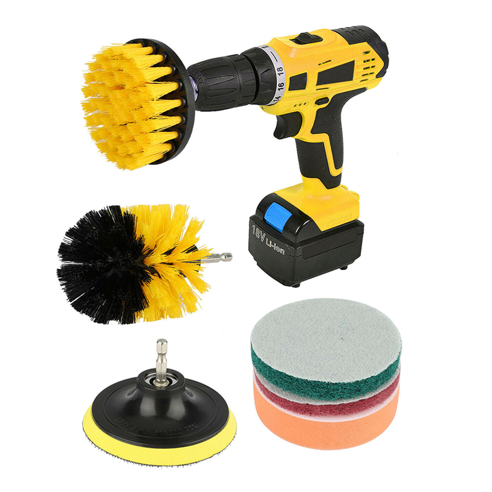 

6pcs/Set Electric Scrubber Brushes Kit Plastic Round Auto Cleaning Brushes, 501 Original