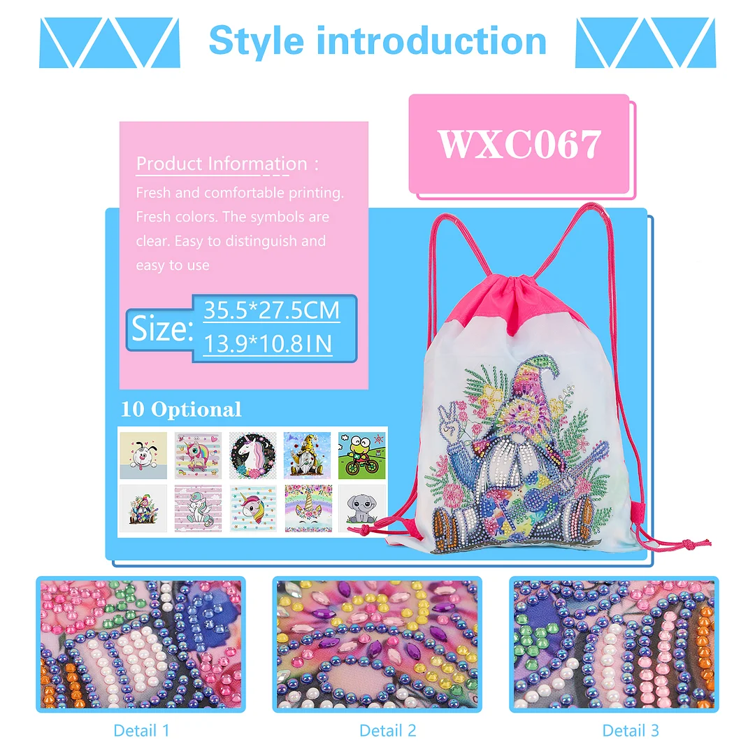 DIY Diamond Painting Fashion Drawstring Bag - Goblin