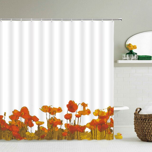 

Shower Curtain – Flowers Plants-180*180cm, 501 Original