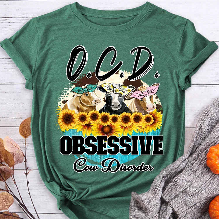 Sunflower O.C.D Obsessive Cow Disorder T-shirt - BSLY0001