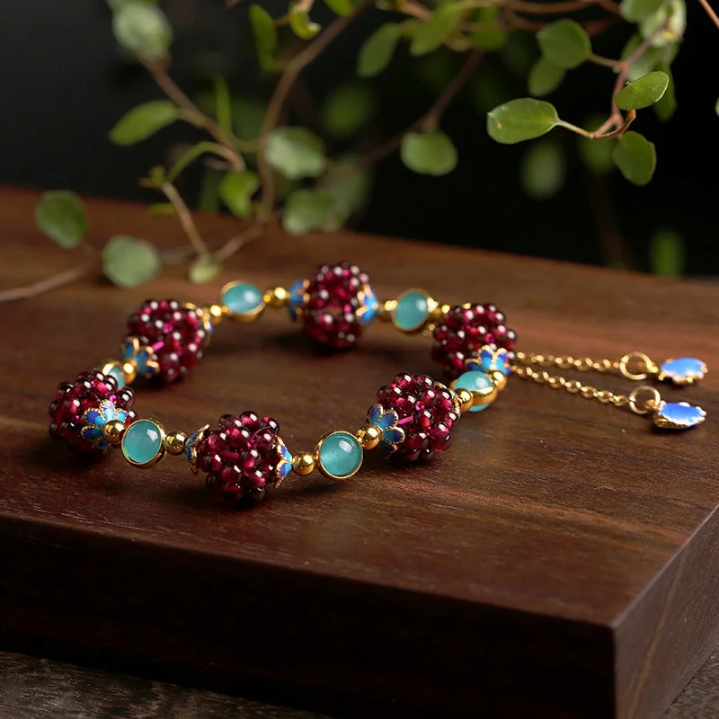 Natural Garnet Stone Bracelet