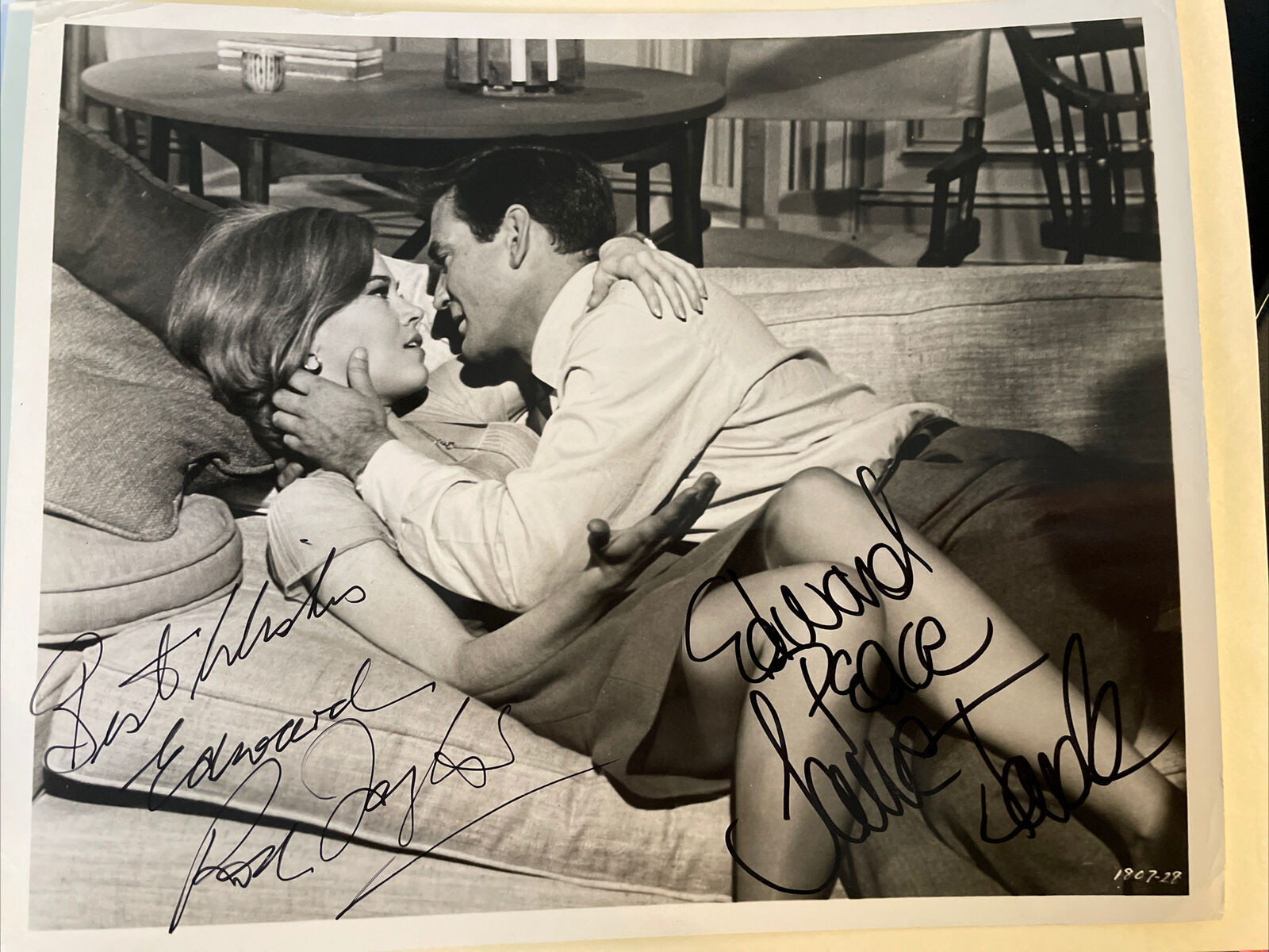 JANE FONDA & ROD TAYLOR Signed Photo Poster painting Autographed 10x8 SUNDAY IN NEW YORK COA 12/