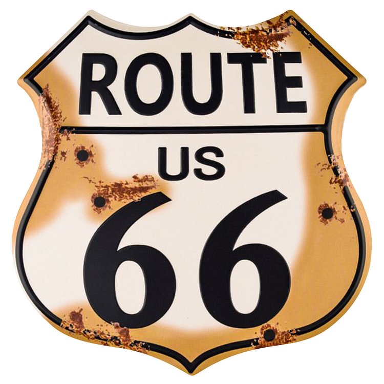 30*30cm - US Route 66 - Shield Tin Signs/Wooden Signs