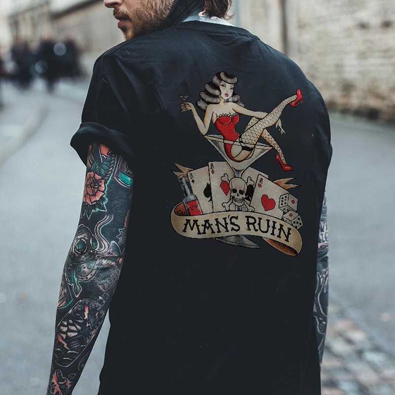 MAN'S RUIN printed loose T-shirt designer -  
