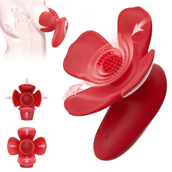 pornhint Pornhint Floralease 10 Vibration & Fully Covering Grabbing Vibrator Nipple Toys