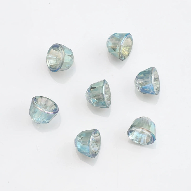 50 PCS/Package 7 * 8mm Hole 1~1.9mm Crystal Glass Solid Color Beads