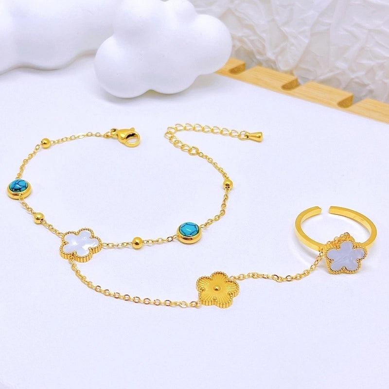 Fashion Devil’s Eye Heart Shape Butterfly Titanium Steel Plating Bracelets