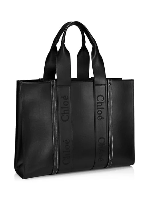 Chlo&eacute; Woody Large Leather Tote 3.7 out of 5 Customer Rating