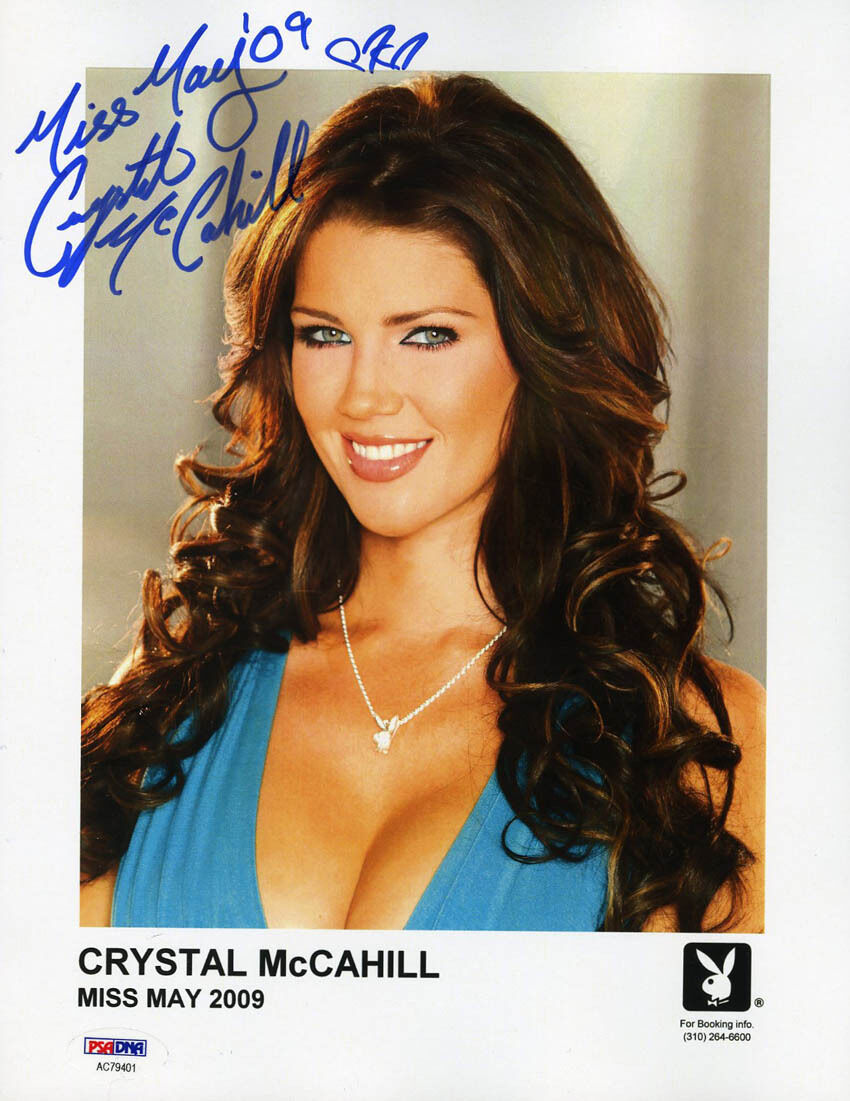 Crystal McCahill SIGNED 8x10 Photo Poster painting + May 09 Playboy Playmate PSA/DNA AUTOGRAPHED