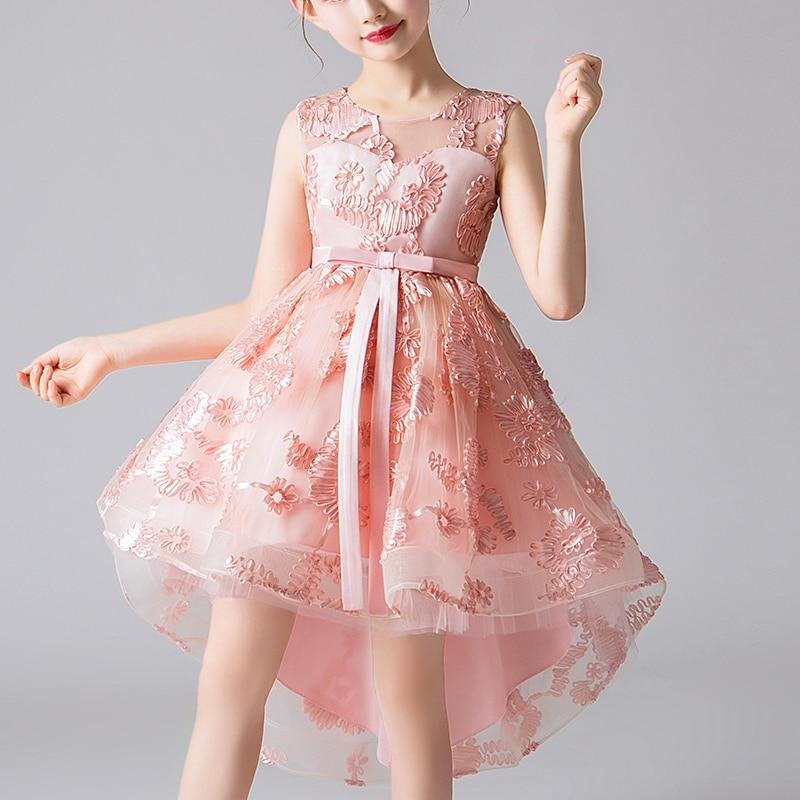 Kids Dress For Girls Costumes Wedding Birthday New Year Party Tail Evening Elegant Princess Summer Children’s Dress 4-12 yrs