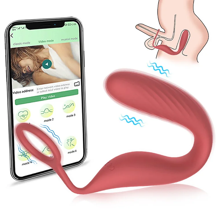 Tibo remote control lock ring vibration vestibular massage vibrator