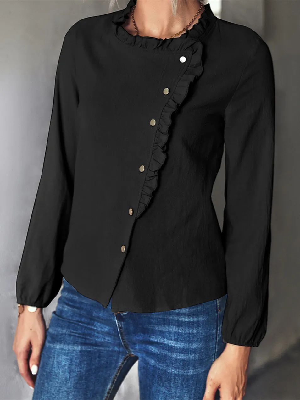 Women's Long Sleeve Scoop Neck Casuals Tops
