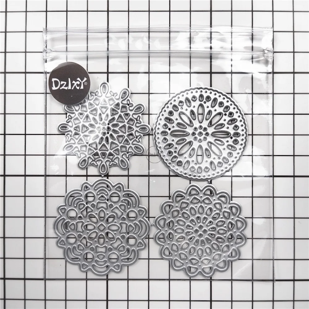 Nigikala Pattern Round Metal Cutting Dies for Card Making Paper Embossing Die Cuts Sets Album Crafts 2023 New Templates Stencils