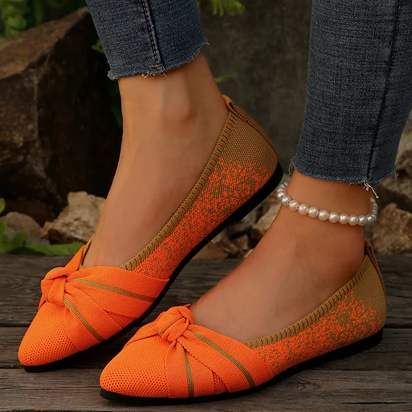  🔥LAST DAY 50% OFF-Casual Breathable Women's Knitted Shoes Pointed Toe Soft Sole Comfortable Shoes