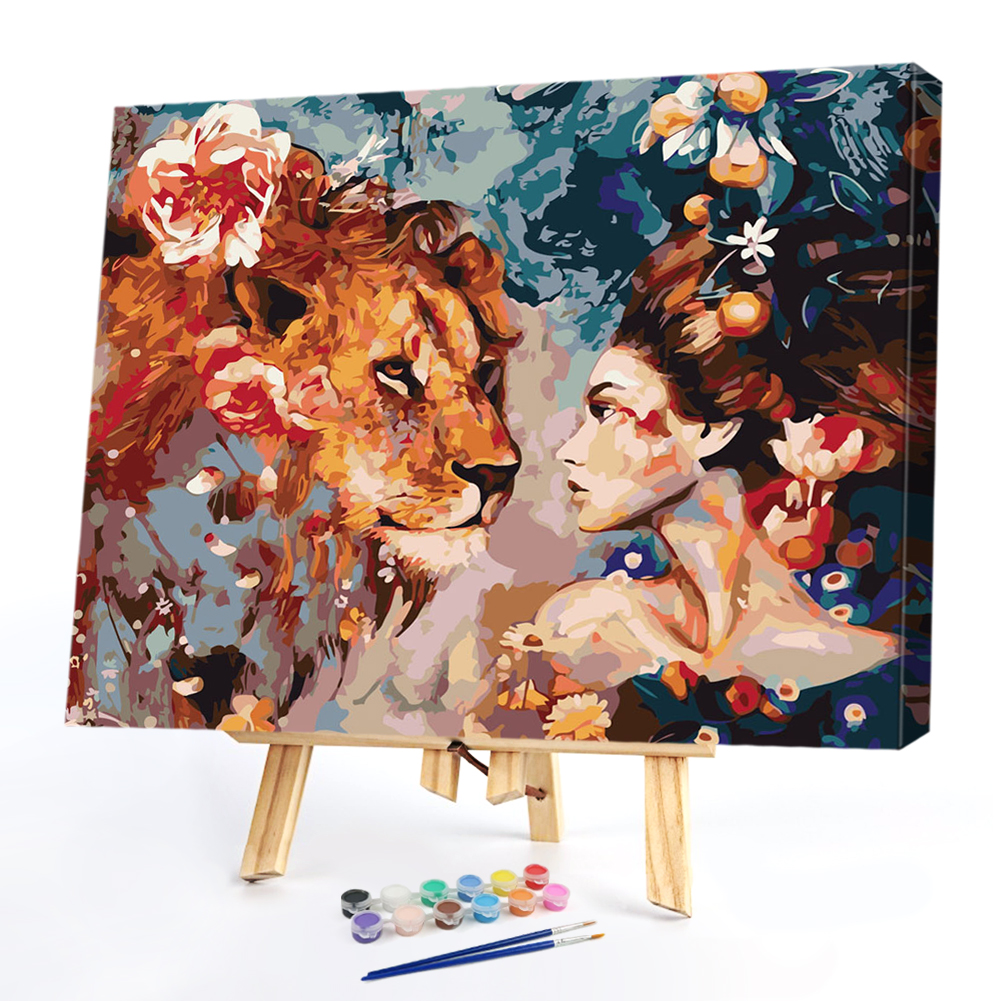 

50*40CM - Paint By Numbers - Beauty Lion, 501 Original