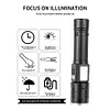 30W LED+COB High Power Flashlight USB Rechargeable 800LM Zoomable Flashlight