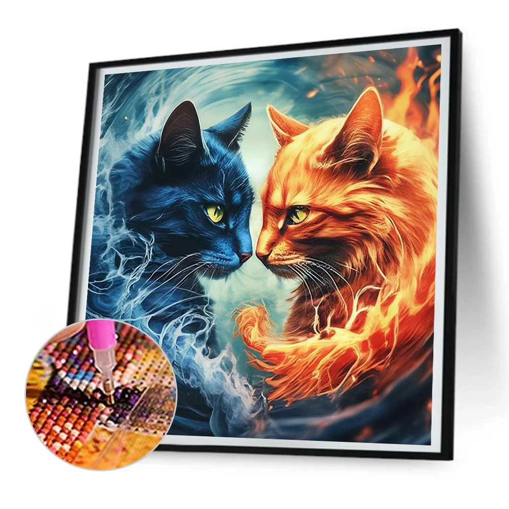 Diamond Painting - Full Round Drill - Cat(Canvas|30*30cm)