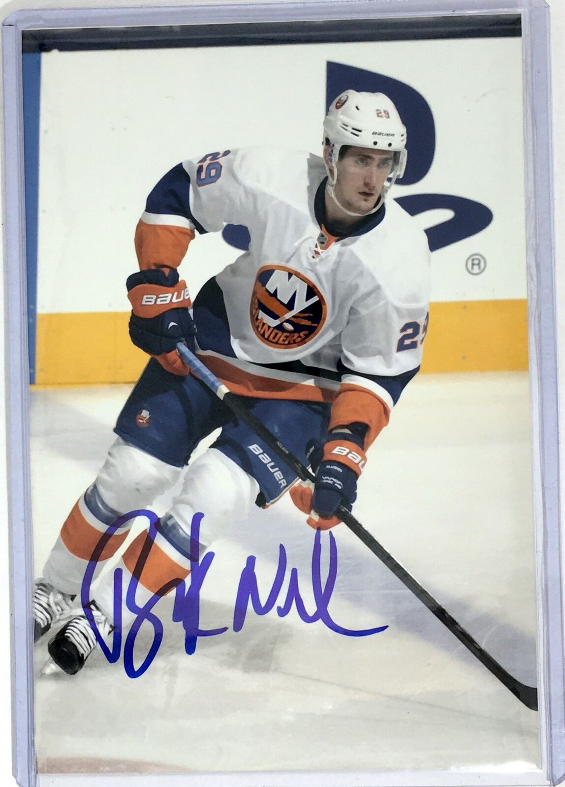 Brock Nelson Signed 4x6 Photo Poster painting New York Islanders Autograph Auto