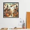 (40*40cm)Halloween Town Street - Full Round Drill Diamond Painting