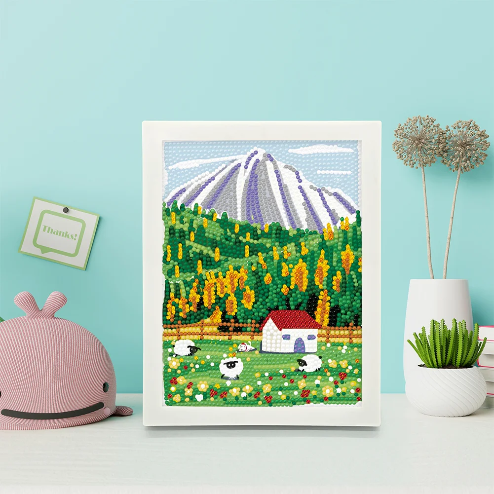 DIY Landscape Full Drill Diamond Painting for Beginners(Canvas|15*20cm)【with Plastic Frame】