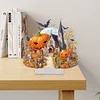 DIY Halloween Pumpkin Church Acrylic Diamond Painting Desktop Ornaments