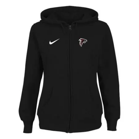 Women's  Atlanta Falcons Ladies Tailgater Full Zip Hoodie Black