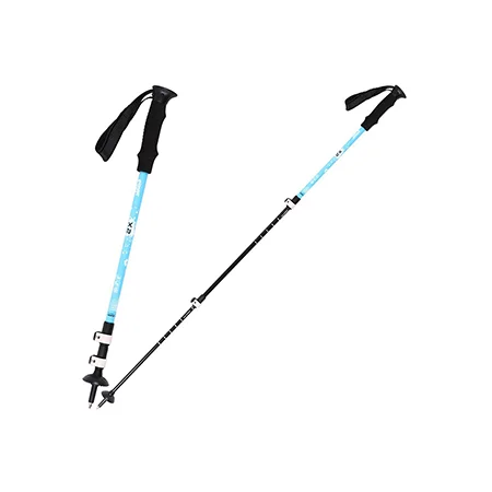 Lightweight Trekking Poles - 2-pc Pack Adjustable Hiking or Walking Sticks - Strong Aircraft Aluminum - Quick Adjust Flip-Lock - Cork Grip, Padded Strap Deutsche Aktionsprodukte Full Strike Gmbh