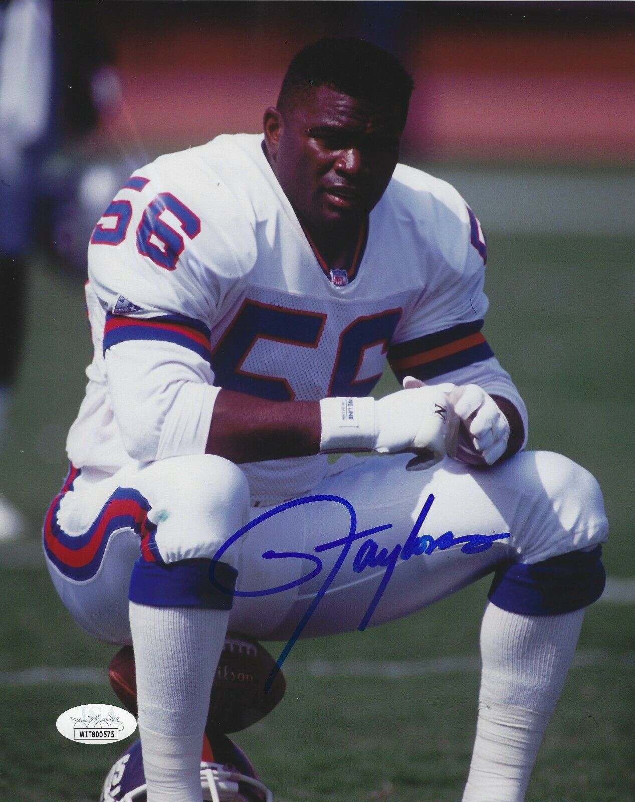 Autographed Lawrence Taylor New York Giants 8X10 Photo Poster painting with JSA COA