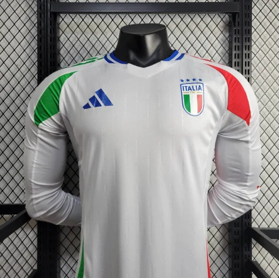 2024 Italy Away Long sleeve Player Version Football jersey Thai Quality