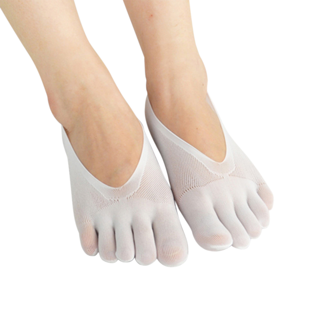 

1 Pair Casual Invisible Socks, Non-Slip Breathable Five Finger Socks, Champagne, 501 Original