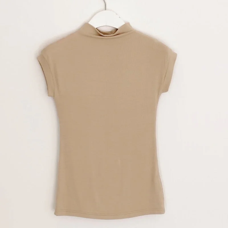 Christmas Gift AOSSVIAO Chic  Y2K Tops Woman Club Wear fashionable Summer T-Shirt Short Sleeve Turtleneck Neon Top Tee 2023 Black White