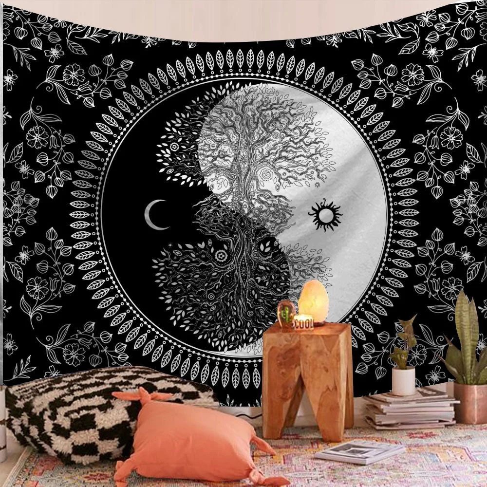 Indian Mandala Tapestry Wall Hanging Sandy Beach Throw Rug Blanket Camping Tent Travel Mattress Bohemian Tapestries