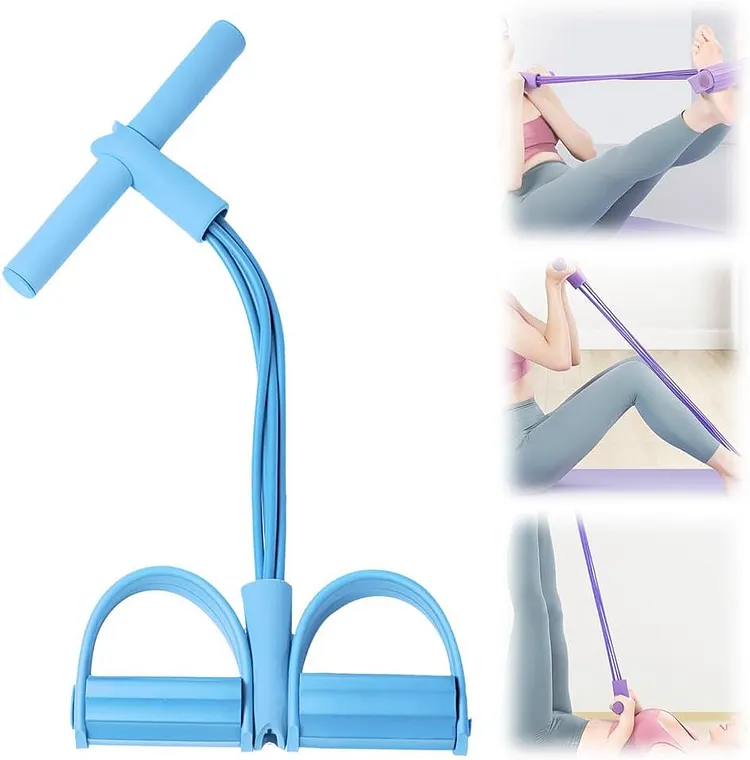 21 Fitness Resistance Bands-4、8 Tube Pedal Ankle Puller 