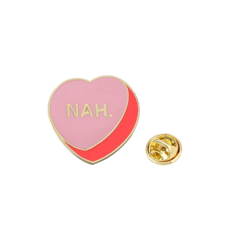 Casual Cute Minimalist Heart Shape Alloy Unisex Brooches