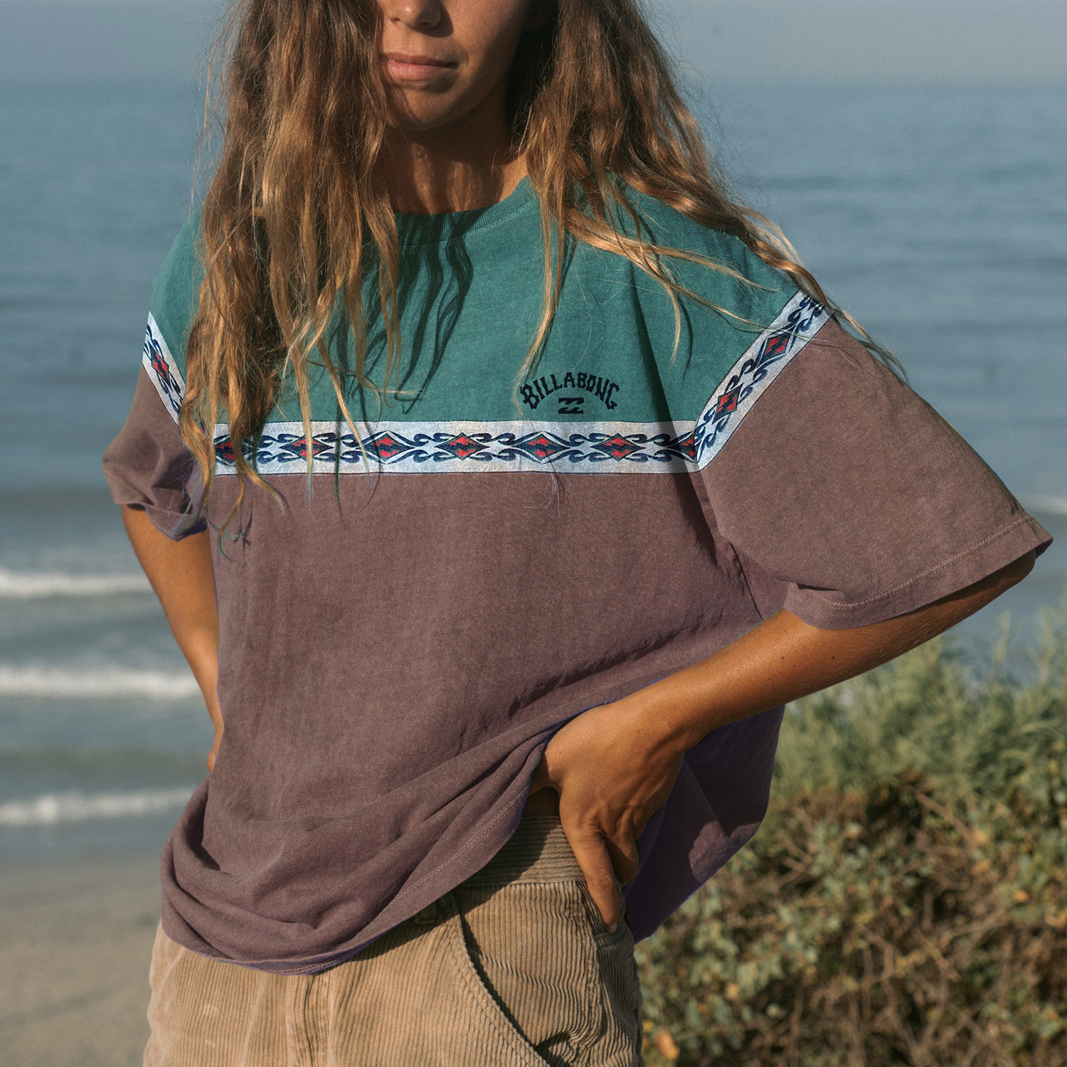 Casual Vintage Print Surf T-Shirt / [blueesa] /