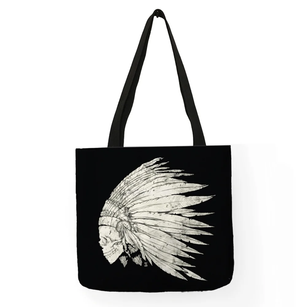 Linen Tote Bag-Indians