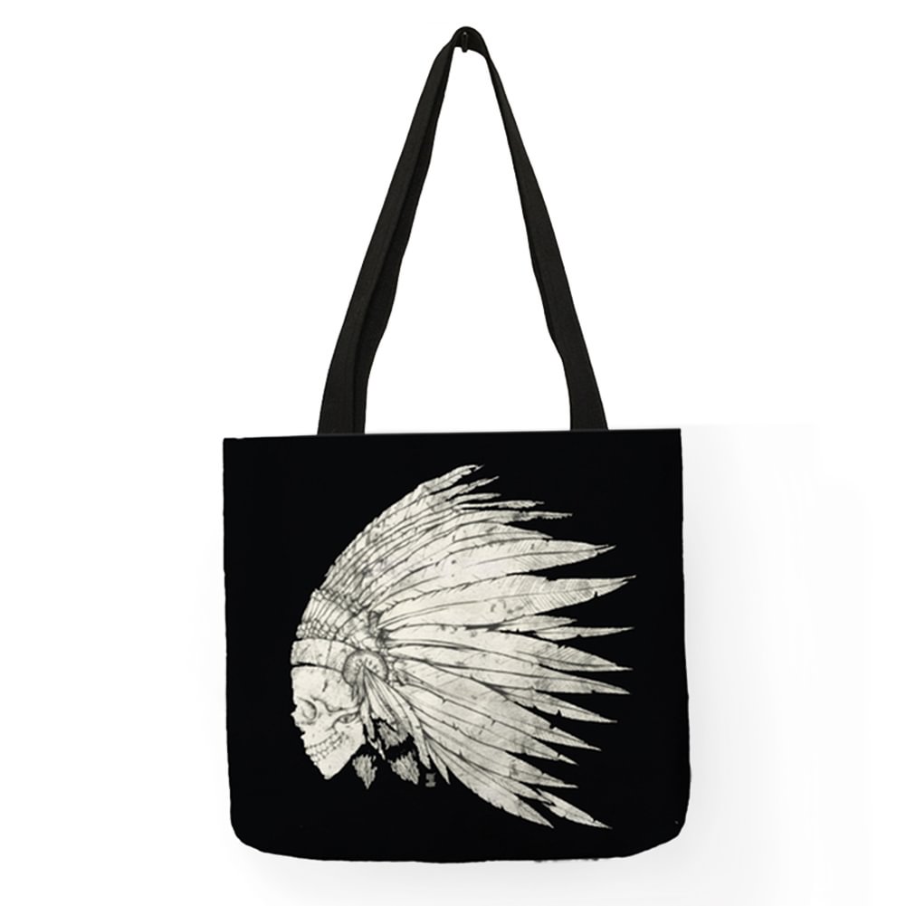 Linen Tote Bag-Indians