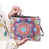 Diamond Painting Mandala Single Side PU Cosmetic Bag Ladies Clutch