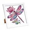 5D DIY Partial Special Shaped Drill Diamond Painting Kit Dragonfly Decor With Frame Kit 18x18cm