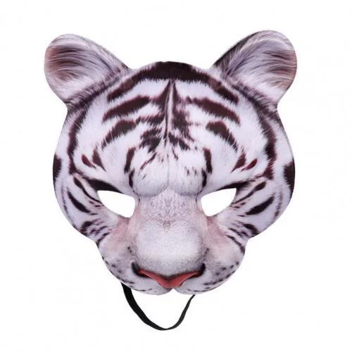 Halloween Tiger Animal Head Mask-elleschic