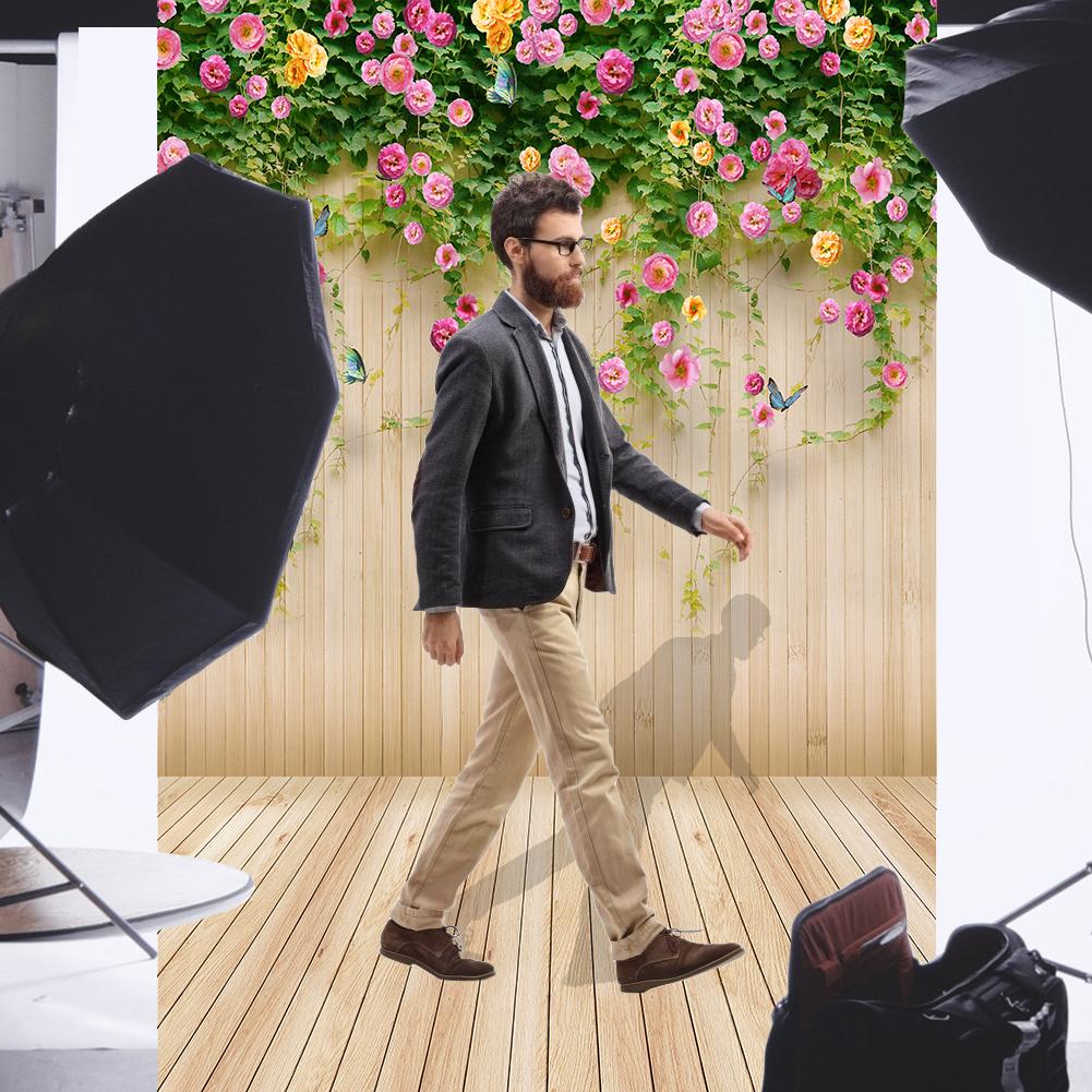 

Wooden Planks Flower Photography Background Cloth Backdrop Decor, 501 Original