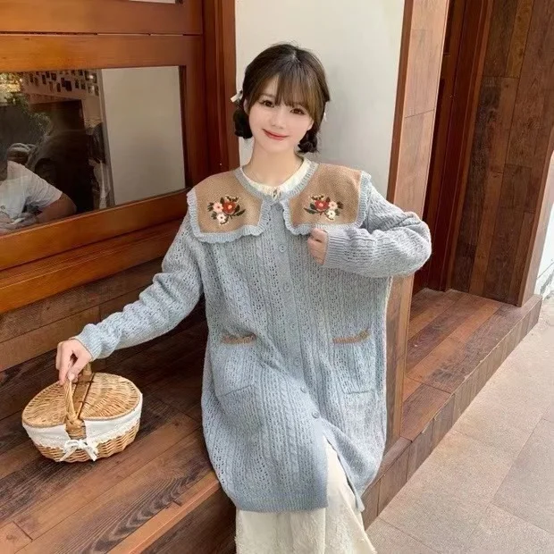 Chicfifth Sweater Women Winter Long Sleeve High Quality Autumn Vintage Top Knitted Cardigan